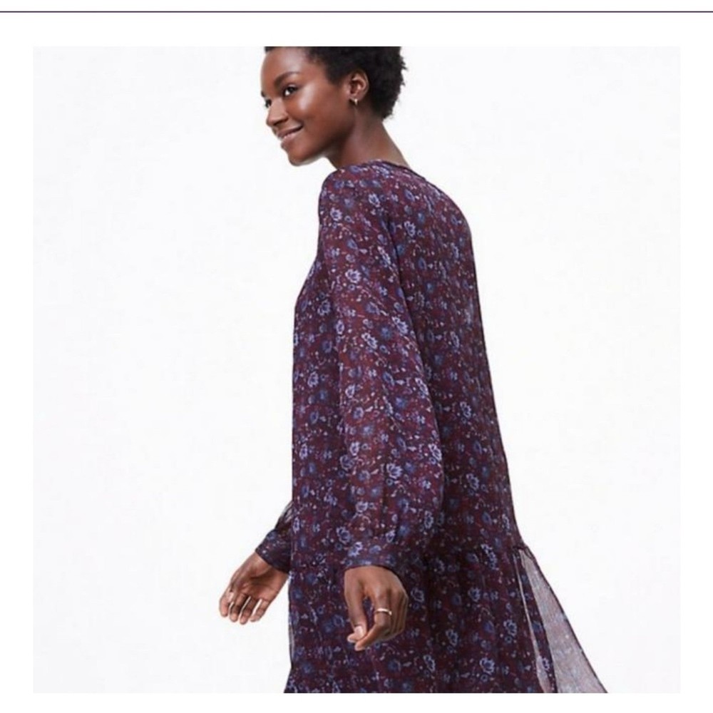 Floral Loft pleated dress size M